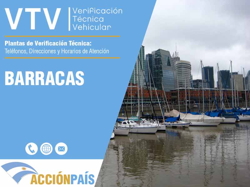 Plantas VTV en Barracas - Telfonos y Horarios de Atencin